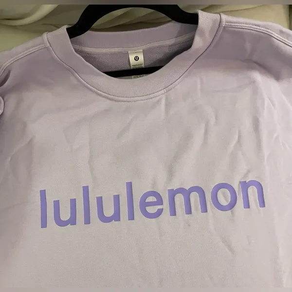 Lululemon NWT Perfectly Oversized Crewneck Sweatshirt Lilac Smoke Size 6 graphic - Image 6