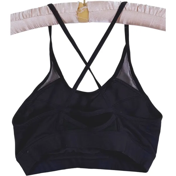Alo Yoga Starlet Graphic Logo Mesh Sports Bra Womens XS Black Yoga Pilates Gym - Image 2