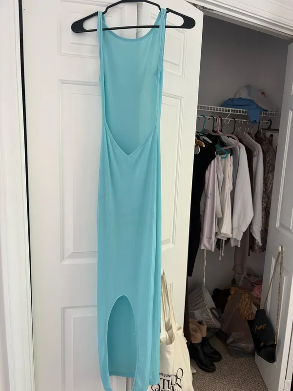 Blue open back dress Size XS - Image 3