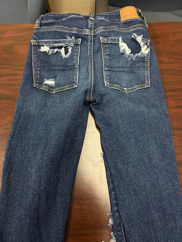 American Eagle Next Level Stretch Distressed Hi-Rise Jegging Jeans Size 2 Long - Image 4
