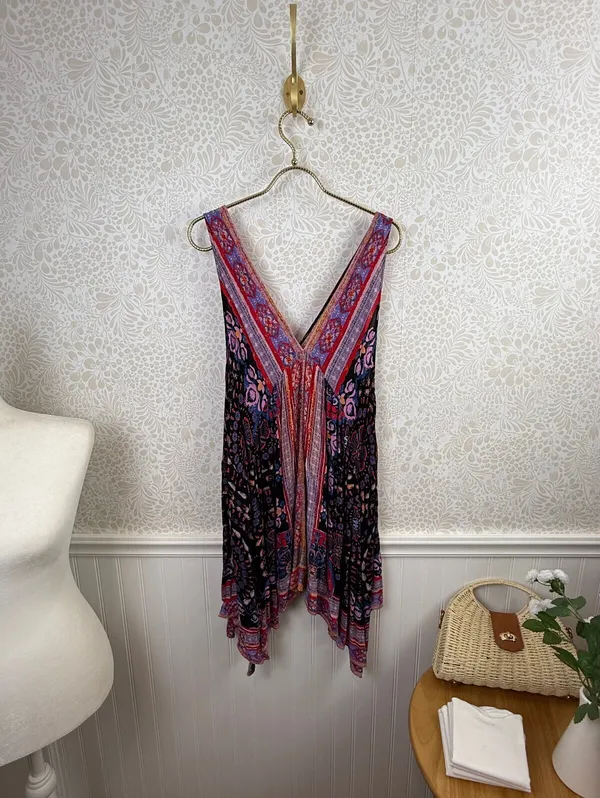 Free People Intimately Pink Sleeveless Gypsy Trapeze Slip Dress - Size - Small - Image 4