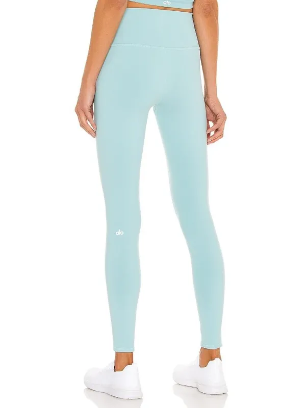 NWT Alo Yoga High-Waist Airbrush Legging in Blue Quartz Stretch Workout XS - Image 3