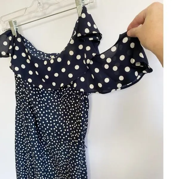 A NEW DAY Women's Polka Dot One Shoulder Midi Dress - L‎ - Image 5
