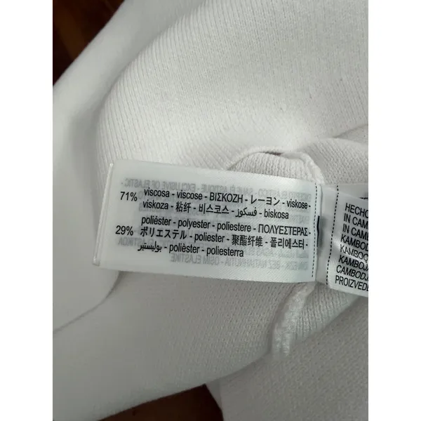 Zara‎ Women White Textured Knit Mini Skirt High Waisted Size L NWT - Image 4