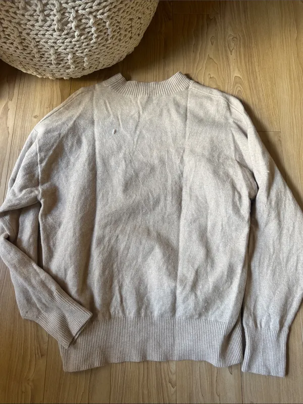 Lounge Crewneck Sweater in Cream - Image 5