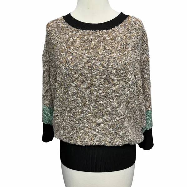 By Malene Birger Ansulta Sweater Womens S Brown Colorblock Italy Quiet Luxury - Image 3