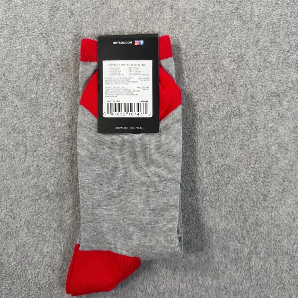 HOTSOX Women's Texas Map Cowboy Hat Crew Socks Grey Red Sock Size 9-11 - Image 2