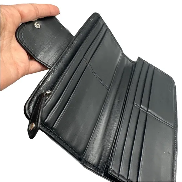 COACH Black Signature Canvas Ashley Wallet - Image 6