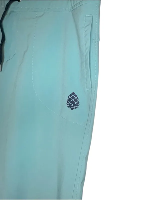 Stio Aqua Lightweight Outdoor Drawstring Hiking Pants With Logo Blue Size 6 - Image 2