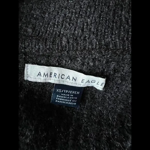 American Eagle X-Small Dark Gray Oversized Sweater - Image 5