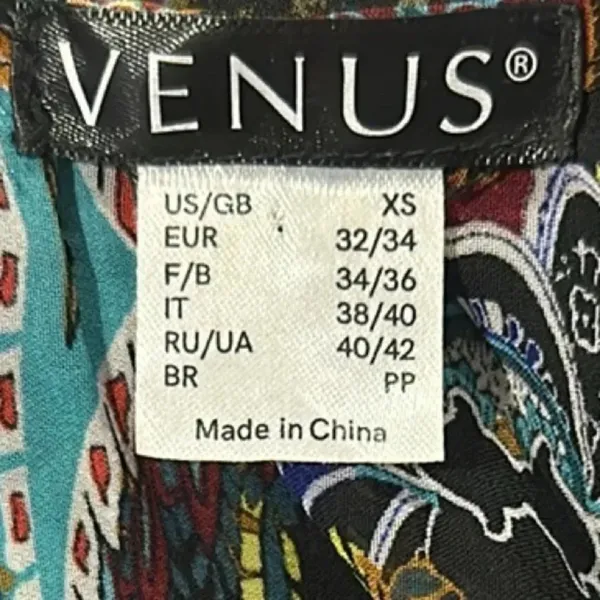 Venus Boho Print Ruffle Mini Dress Size XS Gypsy Hippie Summer Resortwear Vacay - Image 6