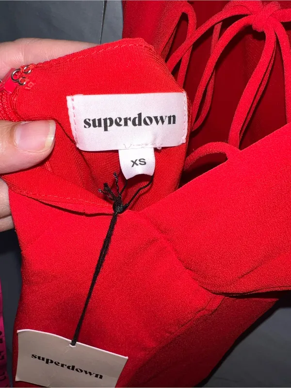superdown‎ Vibrant Red Strappy Dress - Image 3