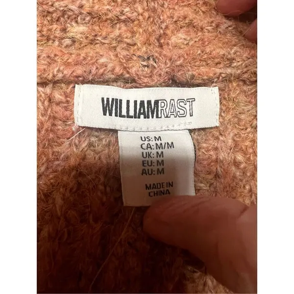 WILLIAMRAST Open Cardigan Rose Sz M NWT Pink Size M - Image 4