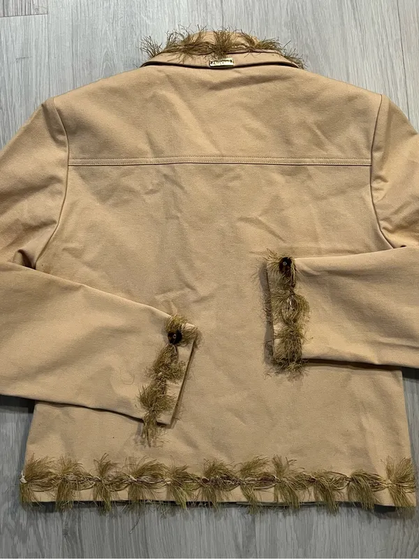 St. John by Marie Gray Beige
Collared Full‎ Zip Jacket Size S - Image 13