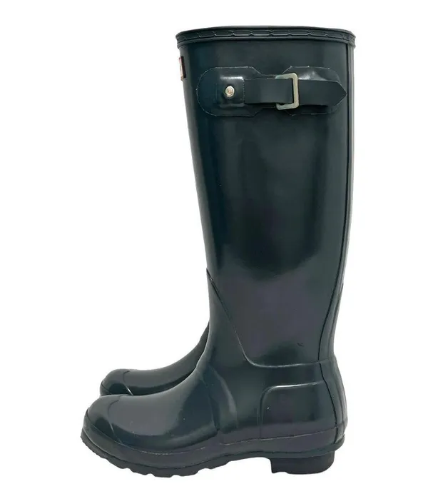 HUNTER Original Tall Gloss Rain Boots in Gray Women’s Size 7 - Image 4