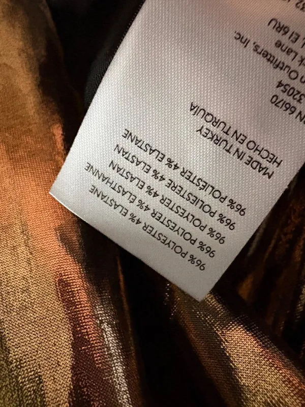 NEW Anthropologie Shine Metallic Copper Long Sleeve Button Up Shirt Size Small - Image 11