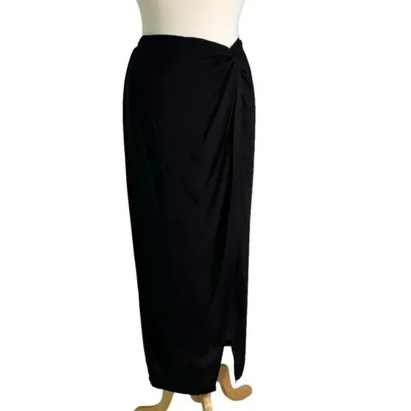 Aqua Swim Womens Black Sarong Beachwear Skirt Cover Up Size XS/S NWT - Image 3