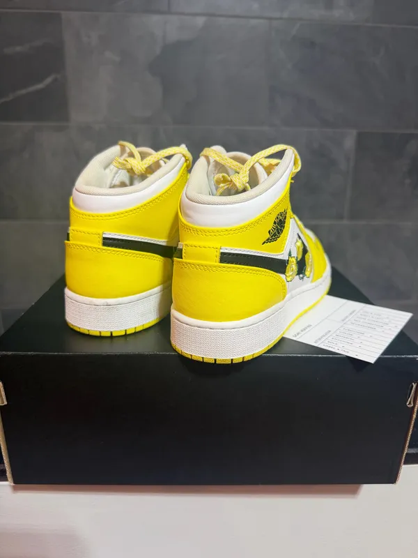 Yellow Floral Nikes - Image 3
