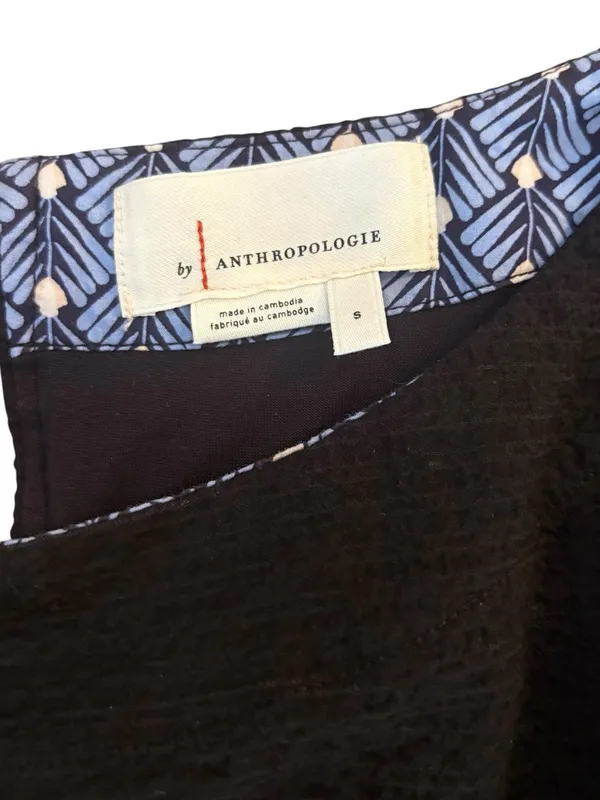 Anthropologie Francesca Balloon Sleeve Romper Elastic Waist Womens Small Black - Image 5
