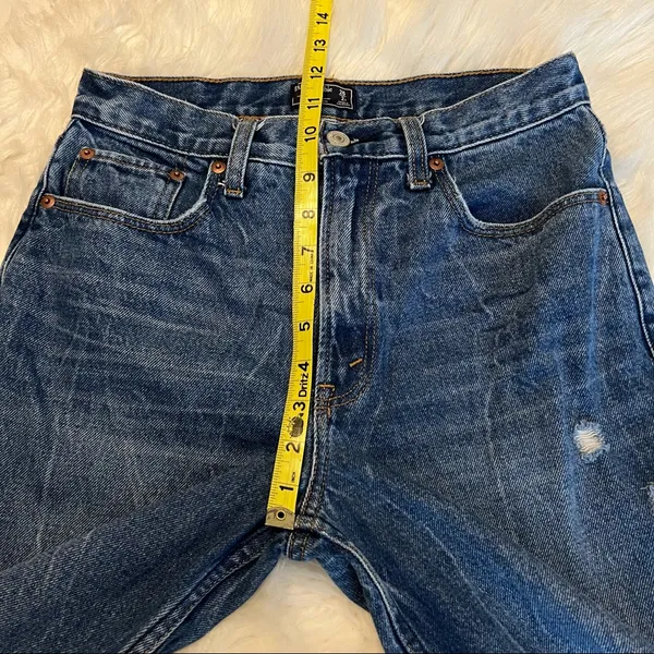 Abercrombie & Fitch Mom Jean 26/2R Frayed Raw Hem Distressed - Image 8