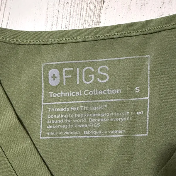 Figs Olive Green Women's Scrub  Top - Image 4