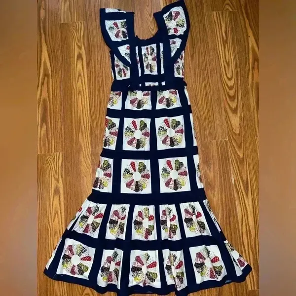 NWT Sea New York Pippin Patchwork Smocked Apron Maxi Dress - Image 6