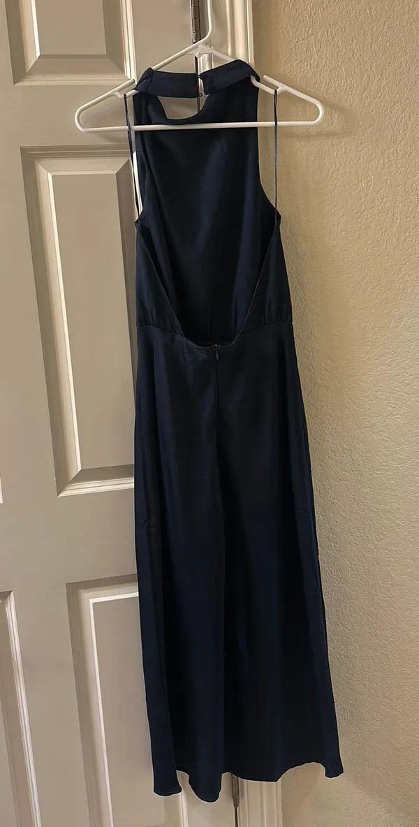 Navy Midi Dress Blue Size M - Image 2