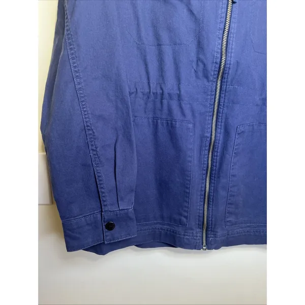 GAP‎ Women's Field Jacket Medium Midnight Blue Full Zip Utility NWT $108 Flaw - Image 7