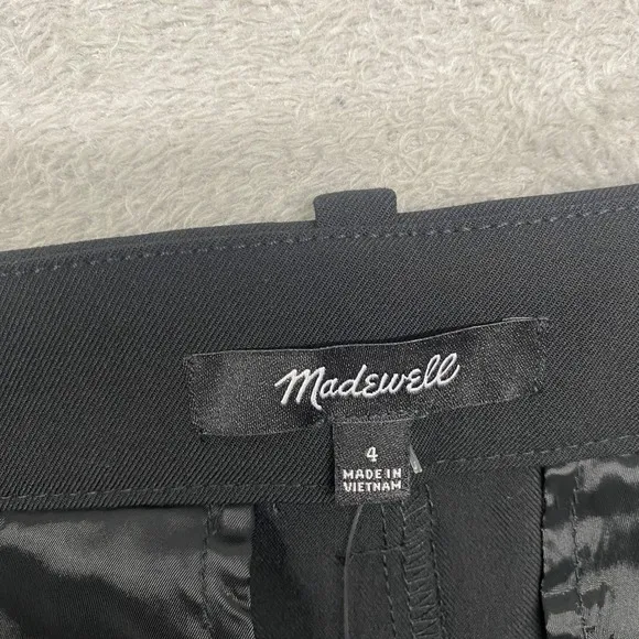 Madewell Pants Womens 4 Black The Fairbanks Mid Rise Office‎ Minimal NO085 - Image 9