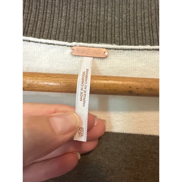 Free People NWT League of Her Own Oversized Cardigan Sweater Pink‎ Brown XS - Image 6