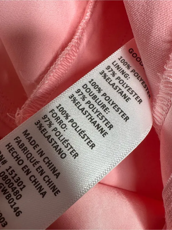 Good American Bubble Pink Satin Trousers Dress Pants Size 6/28 - Image 10