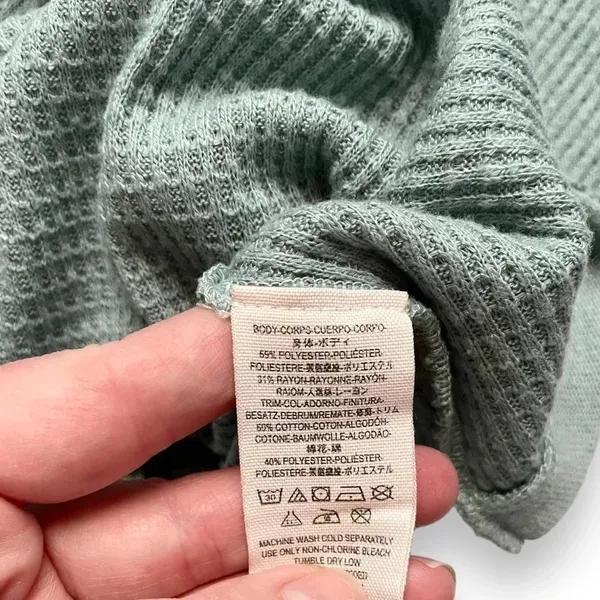 Free People Green Must Have Henley Knit Top - Image 5