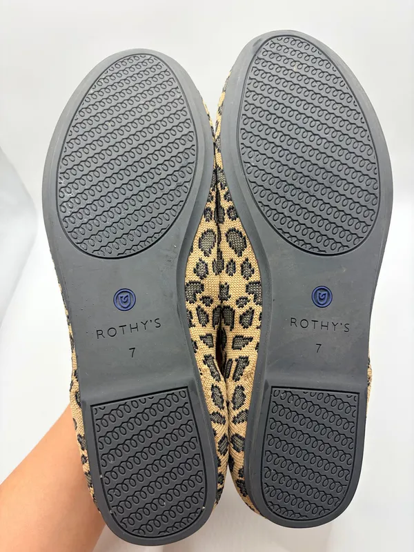 Rothy’s The Loafer Leopard Animal Print Knit Slip On Comfort Flats Women 7 - Image 10