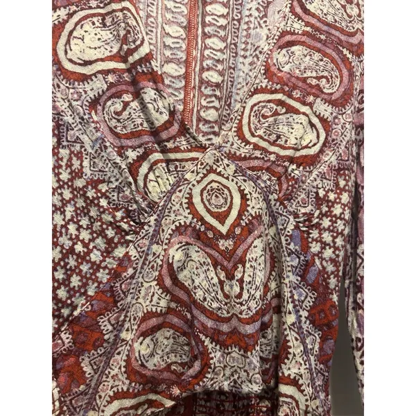 Free People Wild & Free Paisley Crop Top Size Medium Boho Bohemian Festival Fair - Image 5