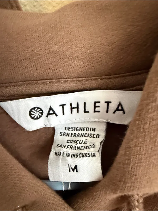 Athleta Retroplush Hoodie Brown Size‎ Medium - Image 4