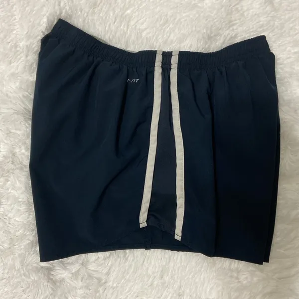 Nike Dri-Fit Women Blue Athletic Brief Lined Running Shorts Pants. Size-Large. - Image 3