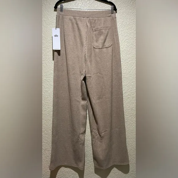 Alo NWT Muse Wide Leg Pants Gravel Heather Size M - Image 6