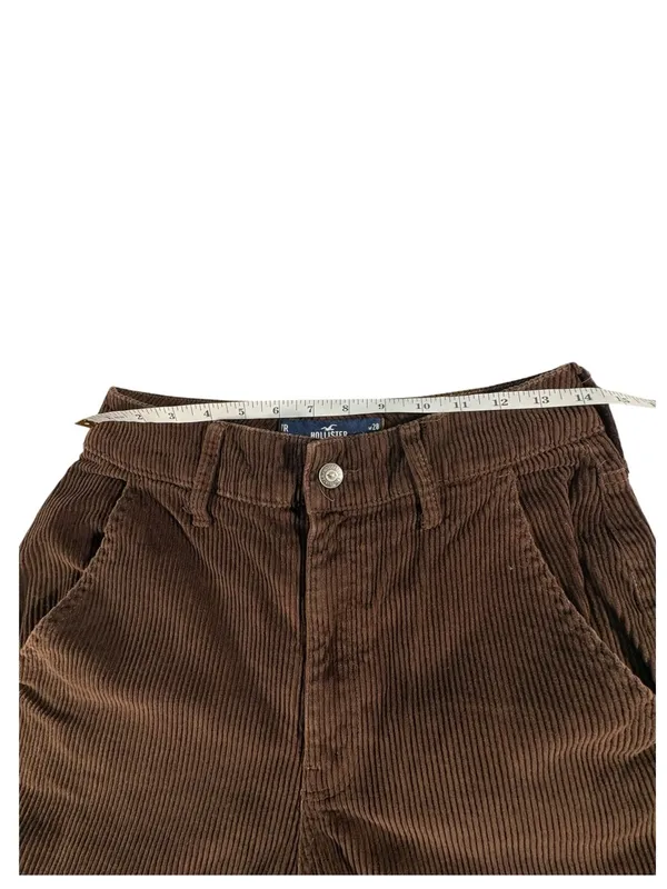 Hollister Womens 28 Brown Corduroy Cargo Pants Ultra High Rise Baggy Wide Leg - Image 8