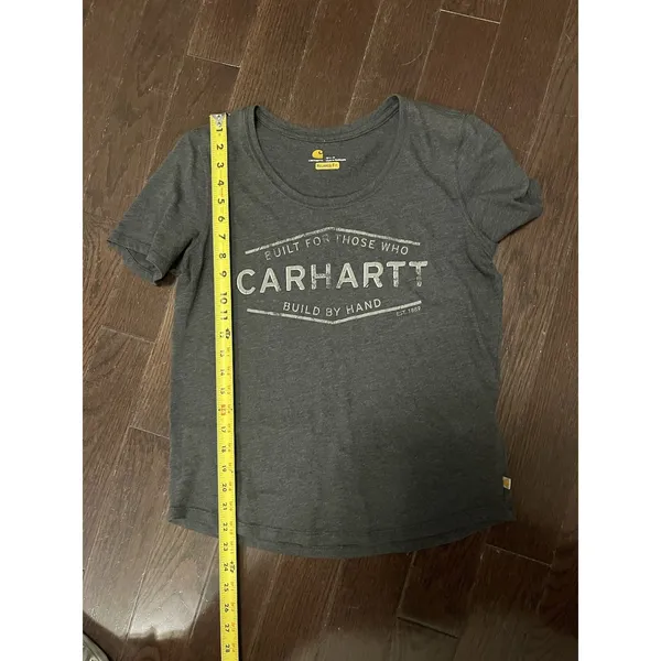 Grey Small Scoop Neck Carhartt Womens T shirt. - Image 7