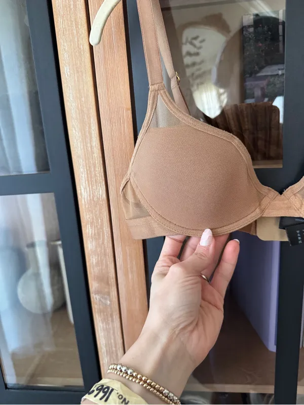 Pepper All You Bra underwire mesh nude beige small bust chest about padded - Image 6