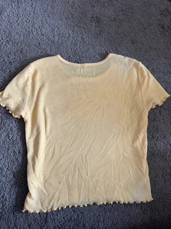 Yellow American Eagle Baby Tee - Image 2