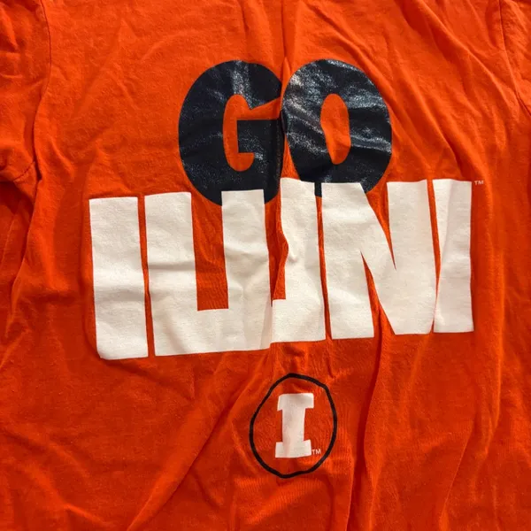 Illinois Fighting Illini T Shirt Women's XS Xtra Small Orange Nike Short Sleeve - Image 2