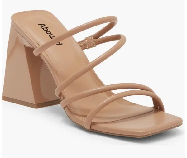 Abound Women's Nude Strappy Heeled Sandals 11 Vegan - Image 2