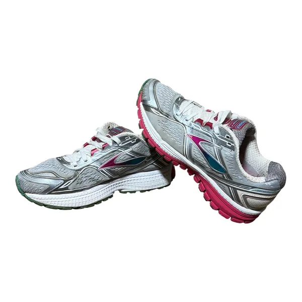 Brooks Ghost 8 Running Shoes Silver Pink - Image 2