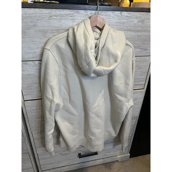 Nike Sportswear All Over Print Swoosh Hoodie Cream Oatmeal Large - Image 5