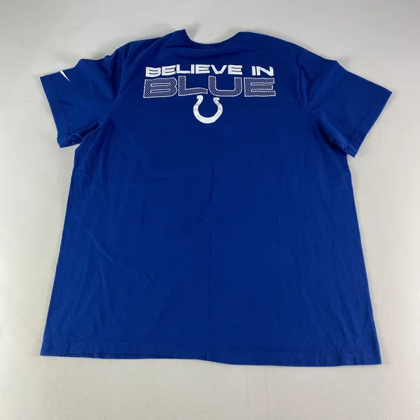Nike Indianapolis Colts Shirt Mens XL Blue Athletic Cut Crew Neck Casual NFL - Image 2