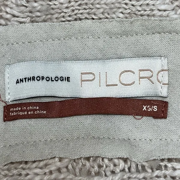 Anthropologie Pilcro Jemma Cable-Knit Open Cardigan Women Size XS/S Beige‎ Wool - Image 9