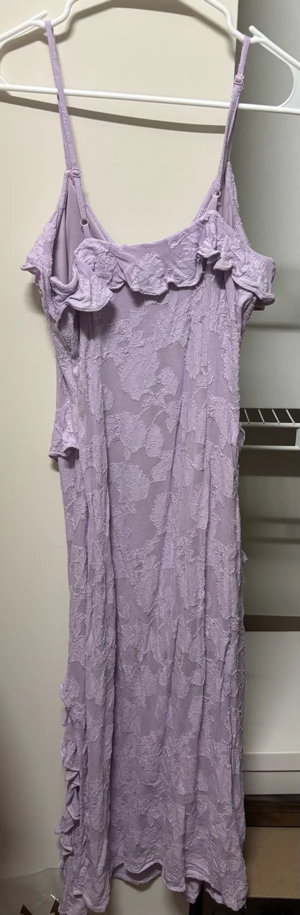 Purple Lacey BHLDN Midi Dress - Image 3