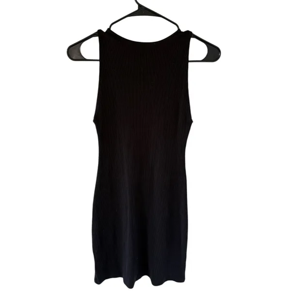 Reformation Roe Black Mini Dress - Image 5