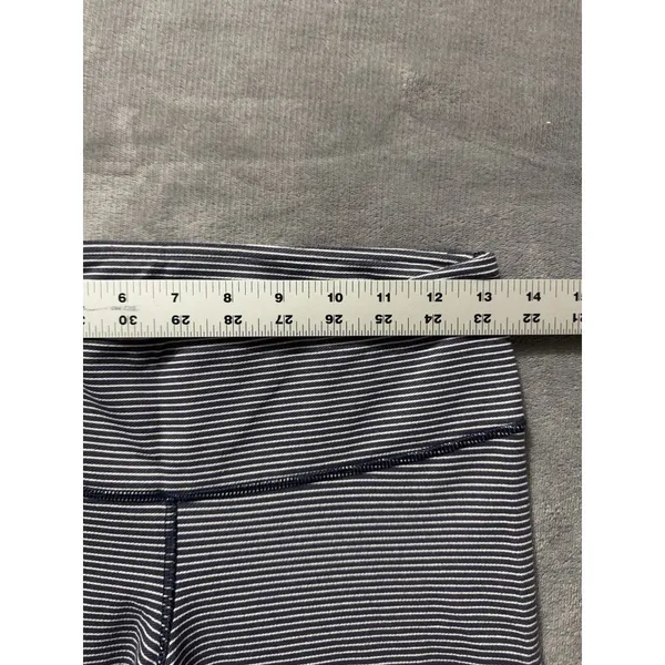 Lululemon Women's‎ Wunder Under Pant Super Stripe Cadet Blue White Size 6 - Image 6